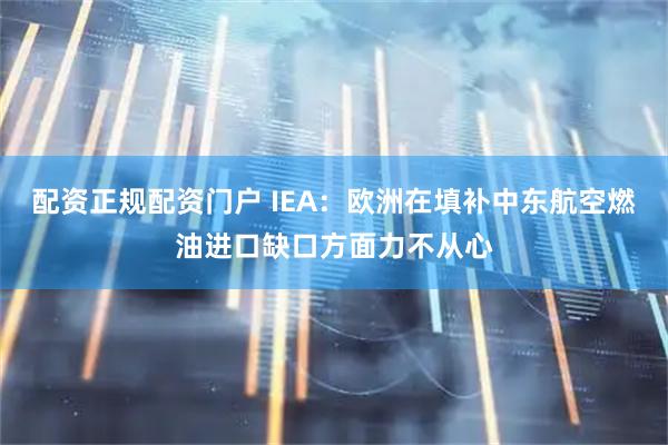配资正规配资门户 IEA：欧洲在填补中东航空燃油进口缺口方面力不从心